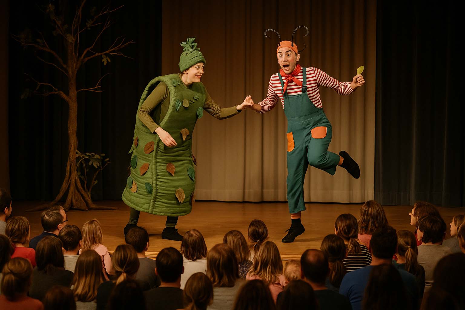 Raupe-und-Baum-Kindertheaterstück
